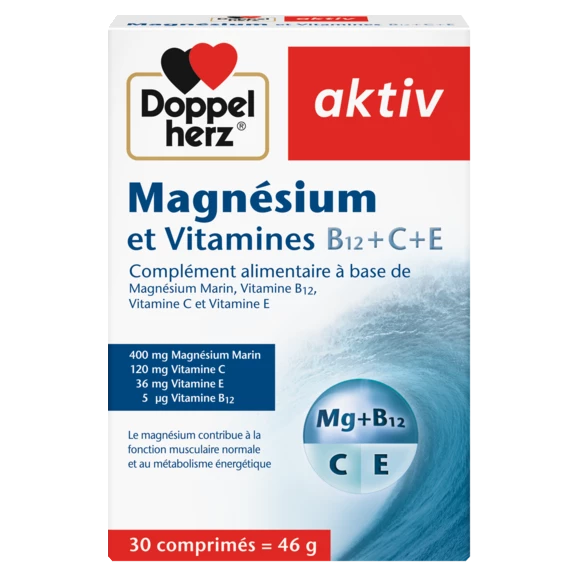 Illustration of the product packaging Doppelherz aktiv Magnésium front view